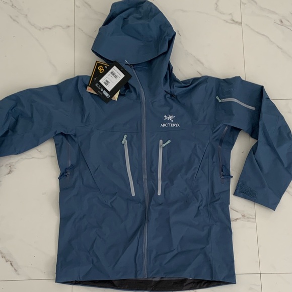 Arc'teryx Other - Arcteryx Blue & White Logo Alpha SV Jacket Men’s Size Large